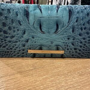 Brahmin Blue Embossed Clutch